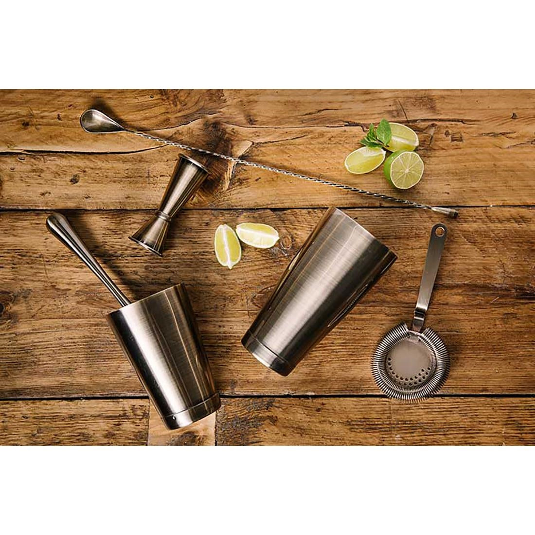 CZ538 Beaumont Antique Brass Plated Curved Moscow Mule Mug 500ml JD Catering Equipment Solutions Ltd