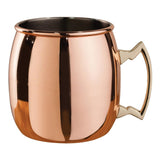 CZ545 Beaumont Copper Plated Curved Moscow Mule Mug with Brass Handle 500ml JD Catering Equipment Solutions Ltd