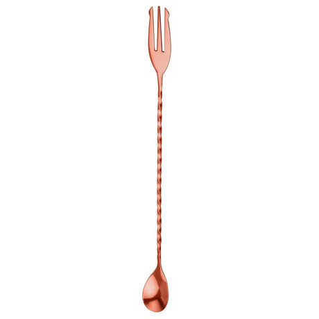 CZ551 Beaumont Mezclar Cocktail Spoon With Fork Copper JD Catering Equipment Solutions Ltd