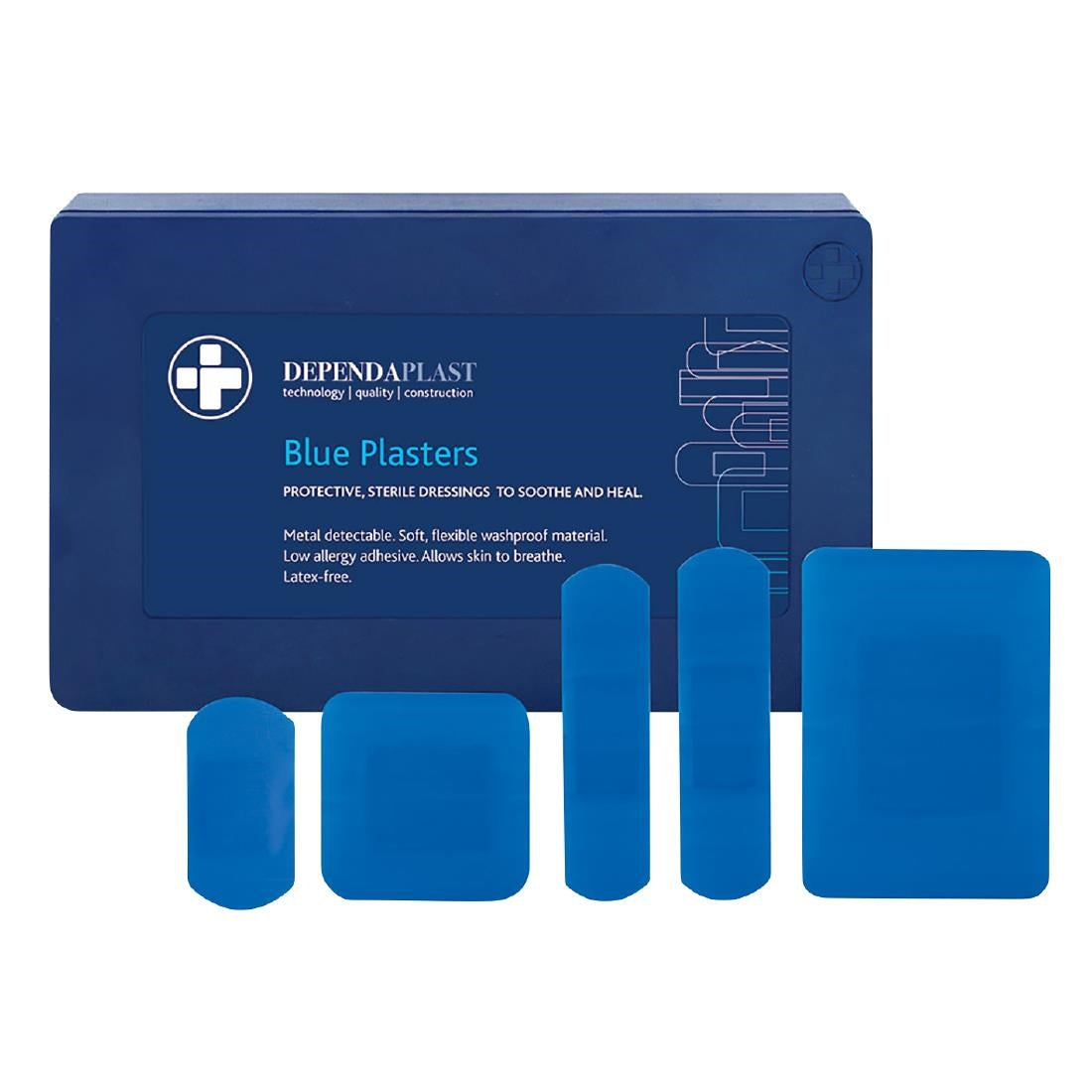 CZ570 Beaumont Dependaplast Blue Plasters Assorted Sizes (Pack of 100) JD Catering Equipment Solutions Ltd