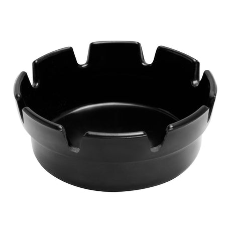 CZ573 Beaumont Black Melamine Ashtray 177mm (Pack of 10) JD Catering Equipment Solutions Ltd