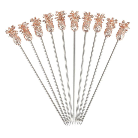 CZ590 Beaumont Pineapple Garnish Pick Copper Plated (Pack of 10) JD Catering Equipment Solutions Ltd