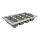 CZ595 Cutlery Tray / Box Plastic 13 Inch x 21 Inch GREY JD Catering Equipment Solutions Ltd