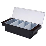 CZ603 Beaumont 4 Part Plastic Condiment Holder Black JD Catering Equipment Solutions Ltd