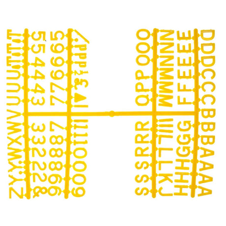 CZ610 Beaumont 12mm Letter Set (660 characters) Yellow JD Catering Equipment Solutions Ltd