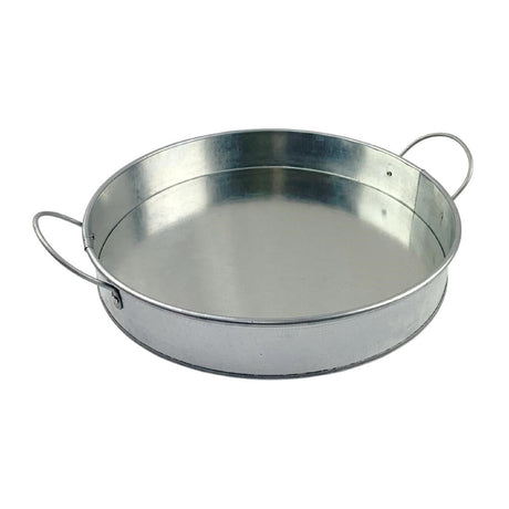 CZ640 Beaumont Round Galvanised Tin Serving Platter 304mm JD Catering Equipment Solutions Ltd