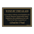 CZ679 Beaumont 125ml & 175ml Wine Law Sign 170x110mm JD Catering Equipment Solutions Ltd