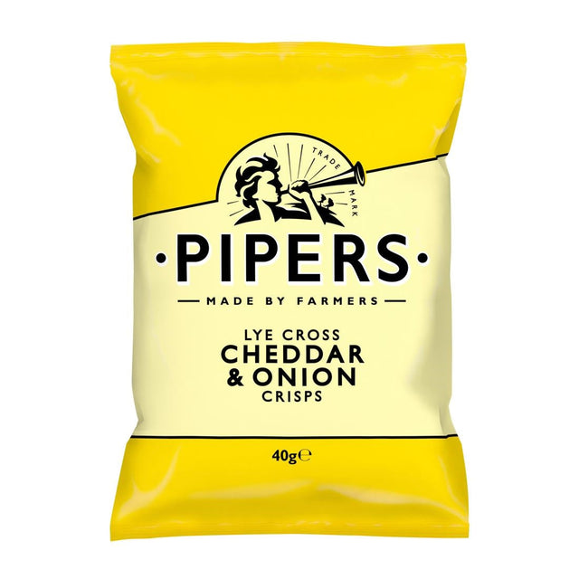 CZ701 Pipers Lye Cross Cheddar & Onion 40g (Pack of 24) JD Catering Equipment Solutions Ltd