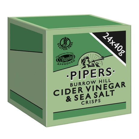 CZ702 Pipers Burrow Hill Cider Vinegar & Sea Salt 40g (Pack of 24) JD Catering Equipment Solutions Ltd
