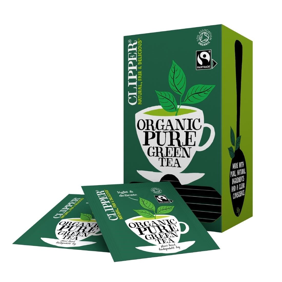CZ730 Clipper Fairtrade Organic Green Tea Bag Envelopes (Pack 25) JD Catering Equipment Solutions Ltd