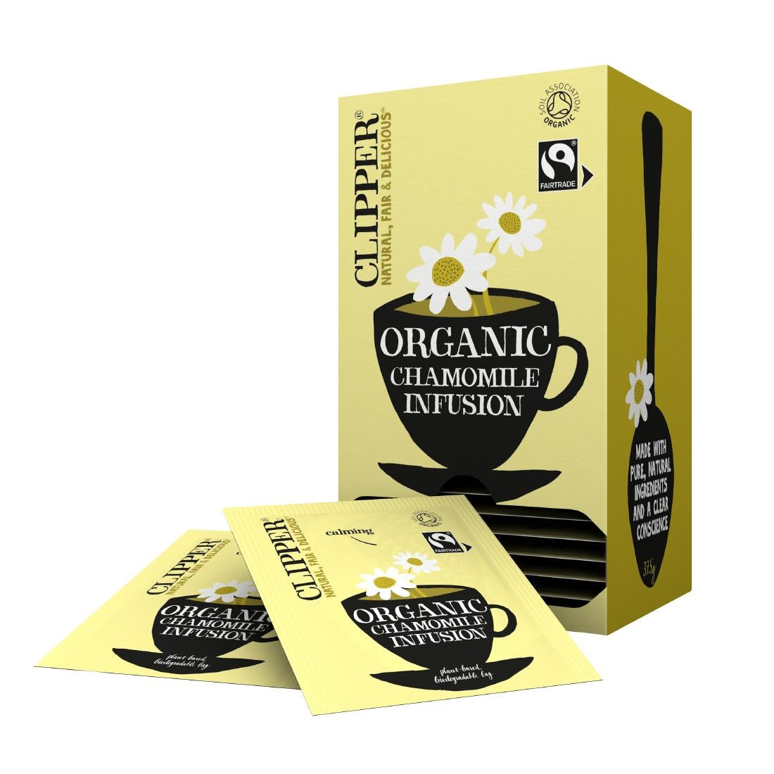 CZ731 Clipper Fairtrade Organic Infusion Chamomile Tea Bag Envelopes (Pack 25) JD Catering Equipment Solutions Ltd