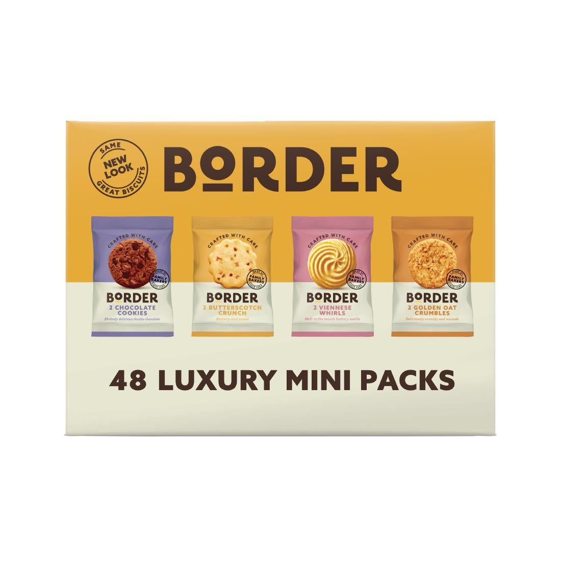 CZ748 Border Mini-Pack Biscuit Assortment 4 Varieties (48 Twin Packs) JD Catering Equipment Solutions Ltd