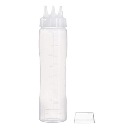 CZ803 Araven Squeeze Sauce Bottle 3 Nozzles 50cl White JD Catering Equipment Solutions Ltd