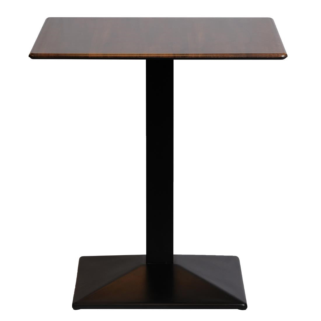 CZ813 Turin Metal Base Square Dining Table with Laminate Top Walnut 600mm JD Catering Equipment Solutions Ltd