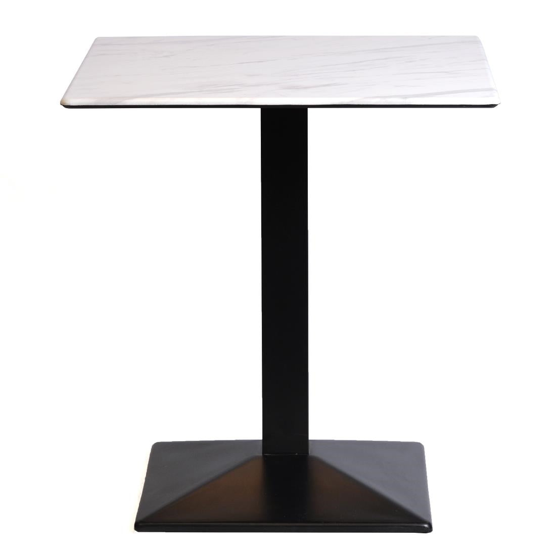 CZ814 Turin Metal Base Square Dining Table with Laminate Top Marble 700mm JD Catering Equipment Solutions Ltd