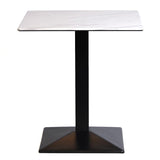 CZ814 Turin Metal Base Square Dining Table with Laminate Top Marble 700mm JD Catering Equipment Solutions Ltd
