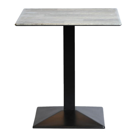 CZ815 Turin Metal Base Square Dining Table with Laminate Top Concrete 700mm JD Catering Equipment Solutions Ltd