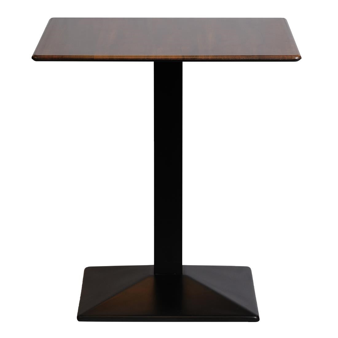 CZ817 Turin Metal Base Square Dining Table with Laminate Top Walnut 700mm JD Catering Equipment Solutions Ltd