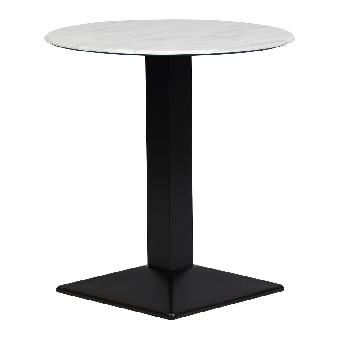 CZ818 Turin Metal Base Round Dining Table with Laminate Top Marble 600mm JD Catering Equipment Solutions Ltd