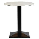 CZ818 Turin Metal Base Round Dining Table with Laminate Top Marble 600mm JD Catering Equipment Solutions Ltd