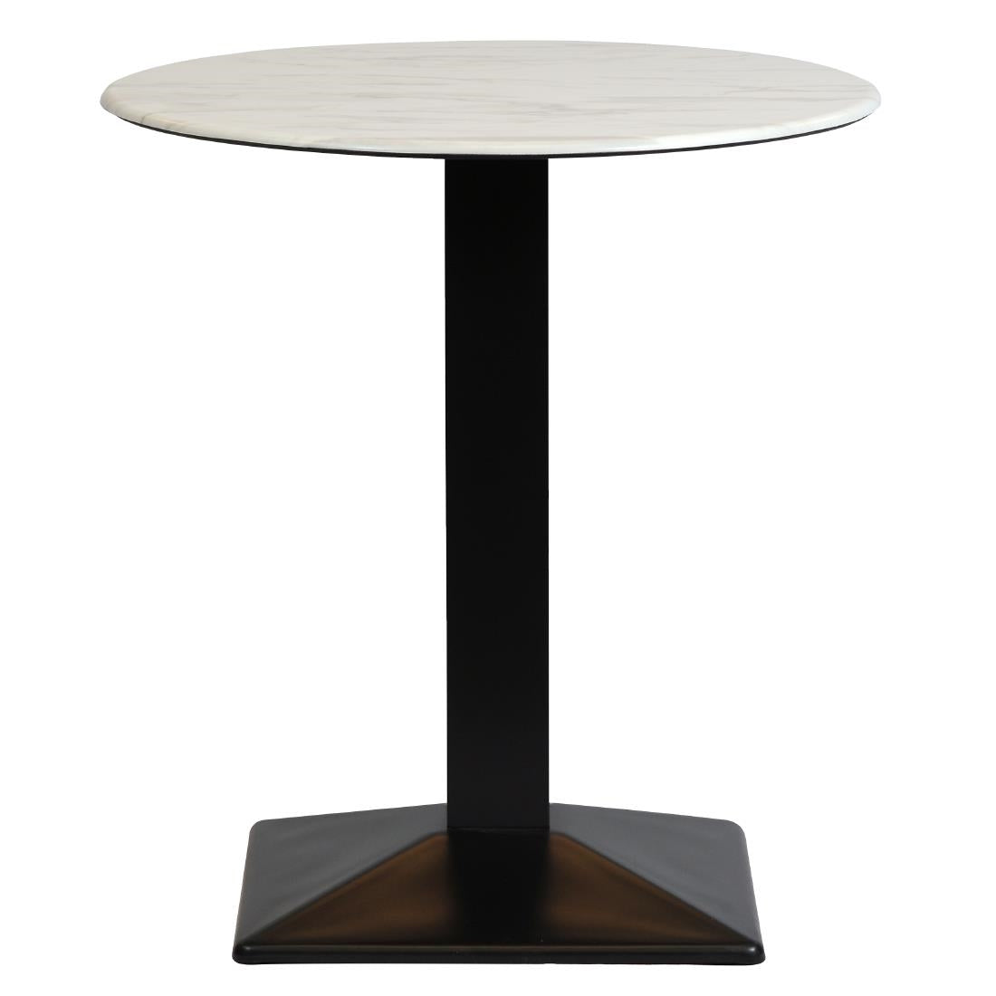 CZ818 Turin Metal Base Round Dining Table with Laminate Top Marble 600mm JD Catering Equipment Solutions Ltd
