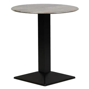 CZ819 Turin Metal Base Round Dining Table with Laminate Top Concrete 600mm - JD Catering Equipment Solutions Ltd