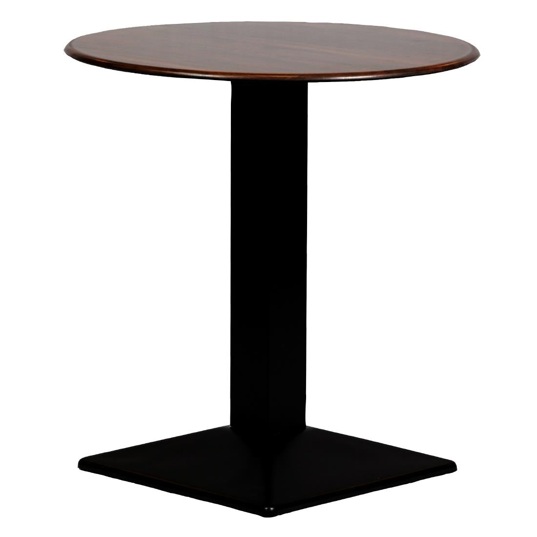 CZ821 Turin Metal Base Round Dining Table with Laminate Top Walnut 600mm JD Catering Equipment Solutions Ltd