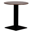 CZ821 Turin Metal Base Round Dining Table with Laminate Top Walnut 600mm JD Catering Equipment Solutions Ltd