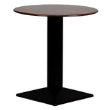 CZ821 Turin Metal Base Round Dining Table with Laminate Top Walnut 600mm JD Catering Equipment Solutions Ltd