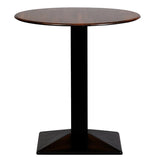 CZ821 Turin Metal Base Round Dining Table with Laminate Top Walnut 600mm JD Catering Equipment Solutions Ltd