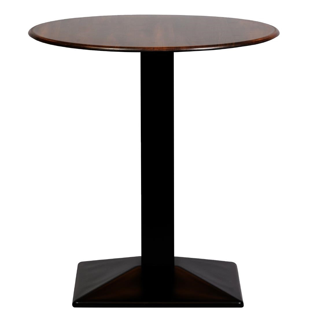 CZ821 Turin Metal Base Round Dining Table with Laminate Top Walnut 600mm JD Catering Equipment Solutions Ltd