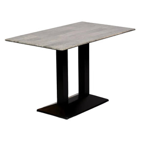 CZ823 Turin Metal Base Rectangular Dining Table with Laminate Top Concrete 1200x700mm JD Catering Equipment Solutions Ltd