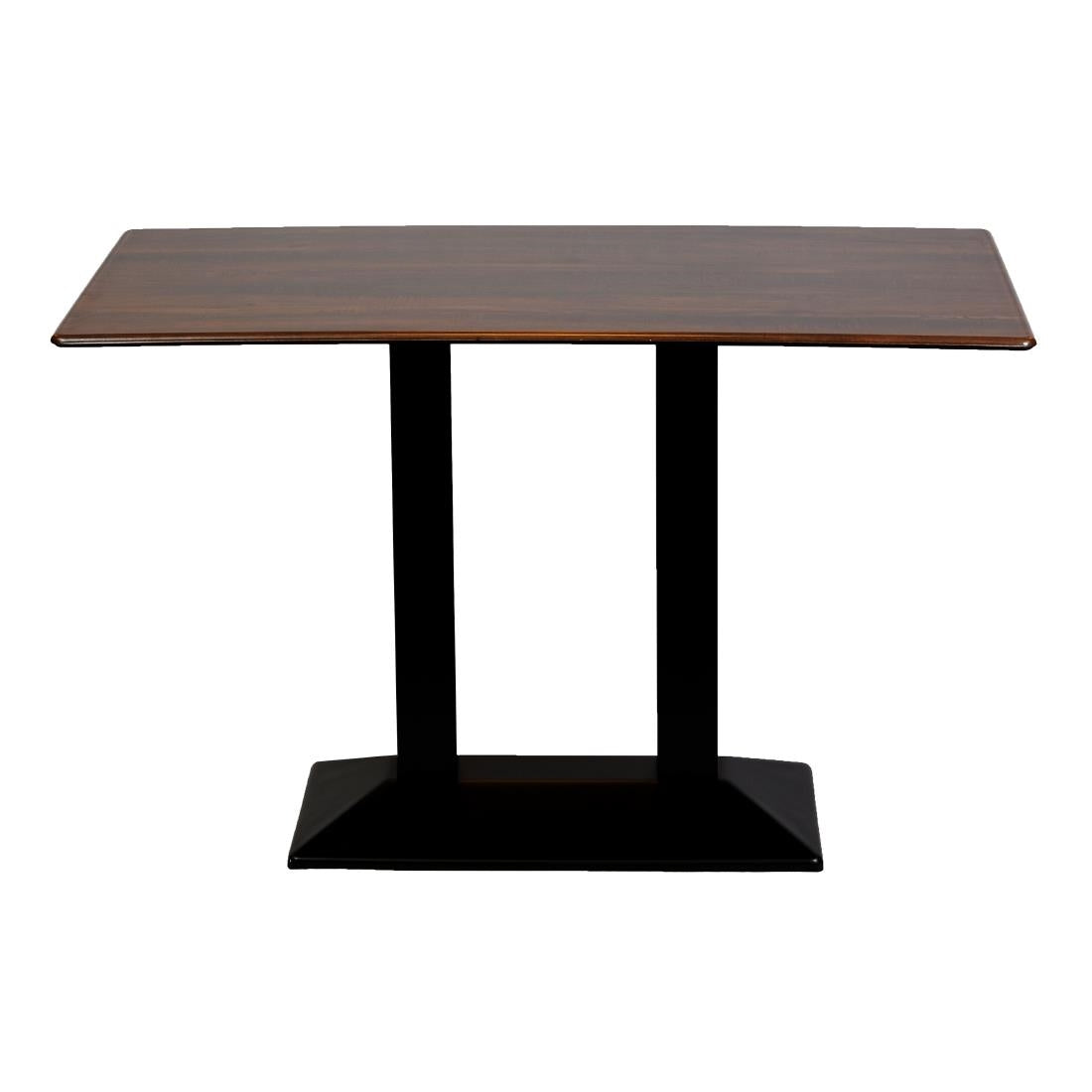 CZ825 Turin Metal Base Rectangular Dining Table with Laminate Top Walnut 1200x700mm JD Catering Equipment Solutions Ltd