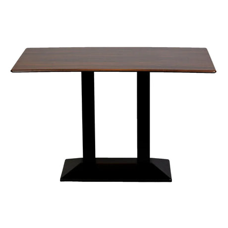 CZ825 Turin Metal Base Rectangular Dining Table with Laminate Top Walnut 1200x700mm - JD Catering Equipment Solutions Ltd