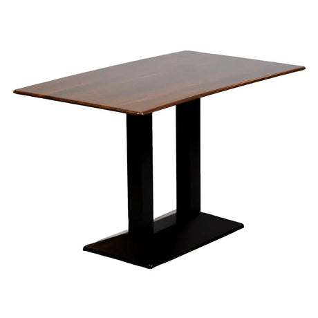 CZ825 Turin Metal Base Rectangular Dining Table with Laminate Top Walnut 1200x700mm - JD Catering Equipment Solutions Ltd