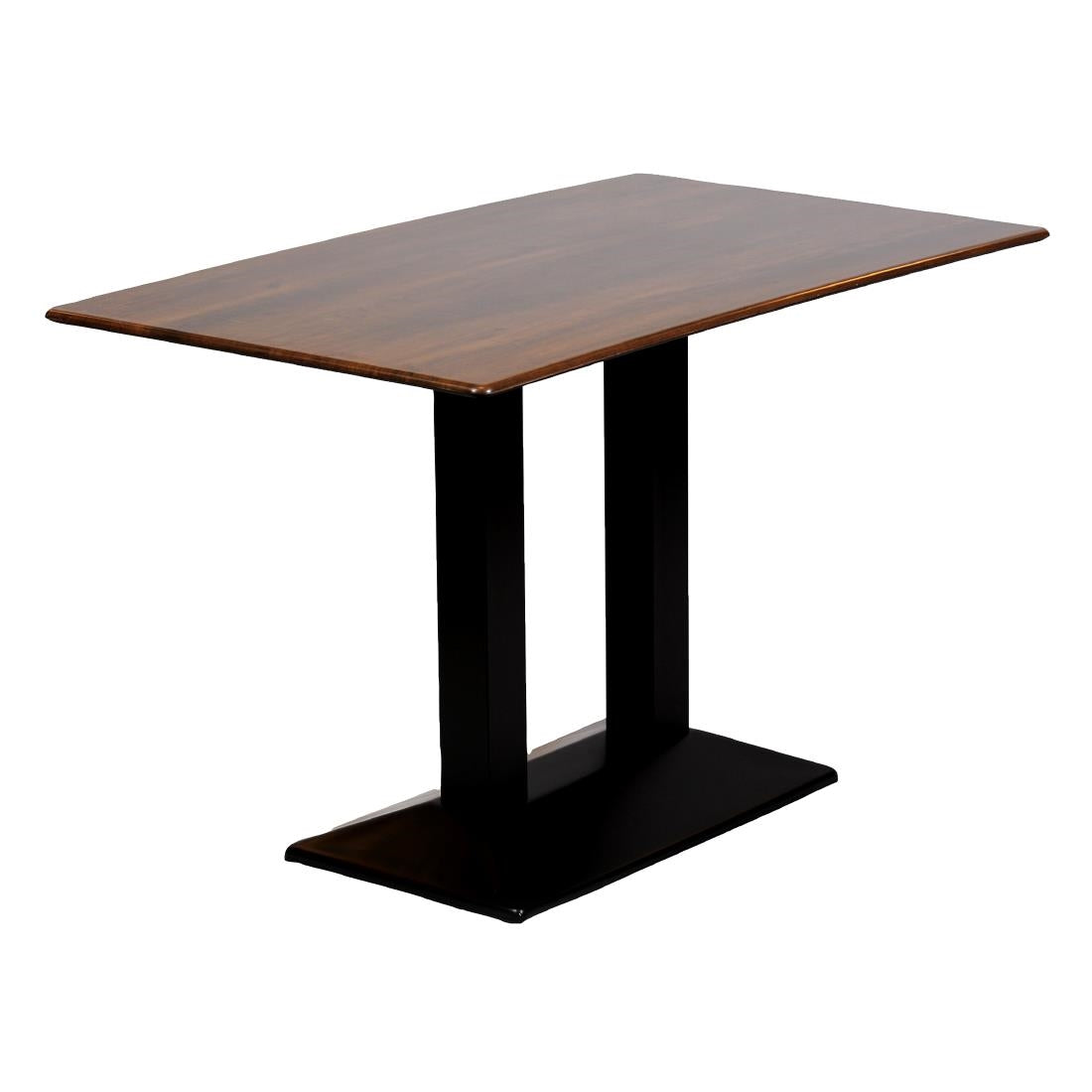 CZ825 Turin Metal Base Rectangular Dining Table with Laminate Top Walnut 1200x700mm JD Catering Equipment Solutions Ltd