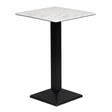 CZ826 Turin Metal Base Square Poseur Table with Laminate Top Marble 600mm JD Catering Equipment Solutions Ltd