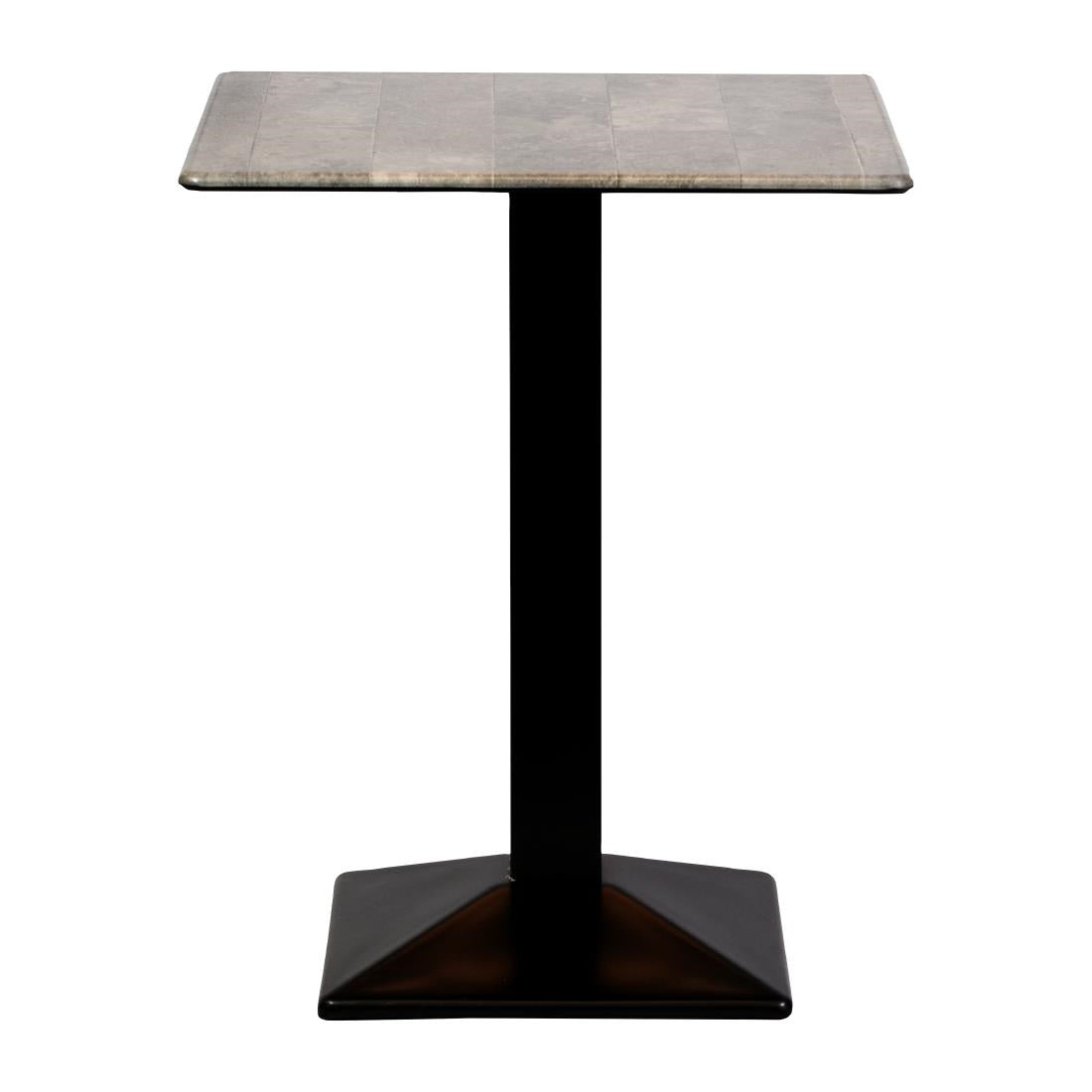 CZ827 Turin Metal Base Square Poseur Table with Laminate Top Concrete 600mm JD Catering Equipment Solutions Ltd