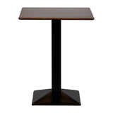 CZ829 Turin Metal Base Square Poseur Table with Laminate Top Walnut 600mm JD Catering Equipment Solutions Ltd