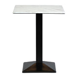 CZ830 Turin Metal Base Square Poseur Table with Laminate Top Marble 700mm JD Catering Equipment Solutions Ltd