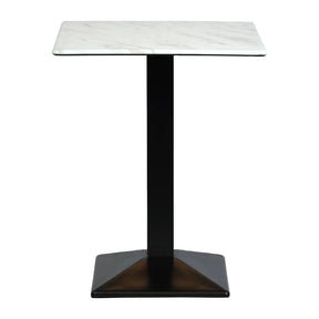 CZ830 Turin Metal Base Square Poseur Table with Laminate Top Marble 700mm - JD Catering Equipment Solutions Ltd