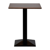 CZ833 Turin Metal Base Square Poseur Table with Laminate Top Walnut 700mm JD Catering Equipment Solutions Ltd