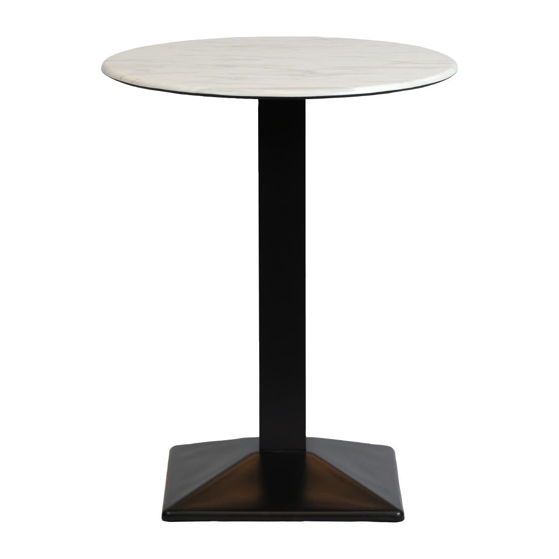 CZ834 Turin Metal Base Round Poseur Table with Laminate Top Marble 600mm JD Catering Equipment Solutions Ltd