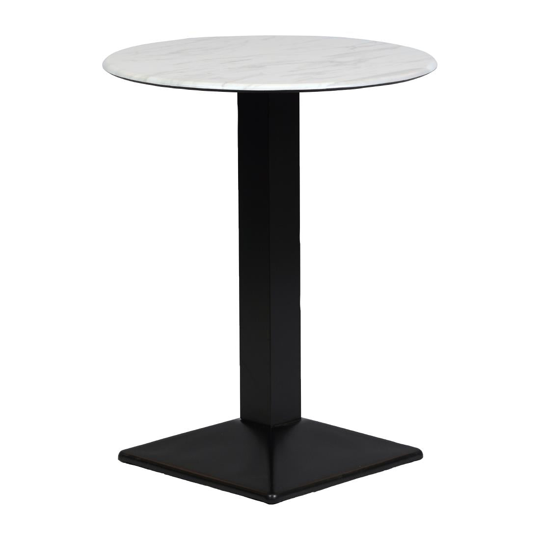 CZ834 Turin Metal Base Round Poseur Table with Laminate Top Marble 600mm JD Catering Equipment Solutions Ltd