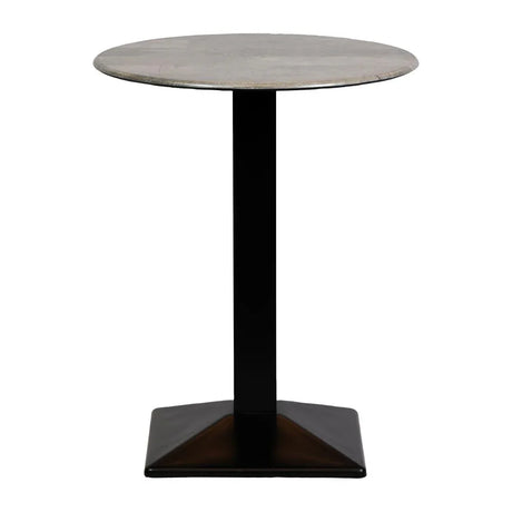CZ835 Turin Metal Base Round Poseur Table with Laminate Top Concrete 600mm - JD Catering Equipment Solutions Ltd