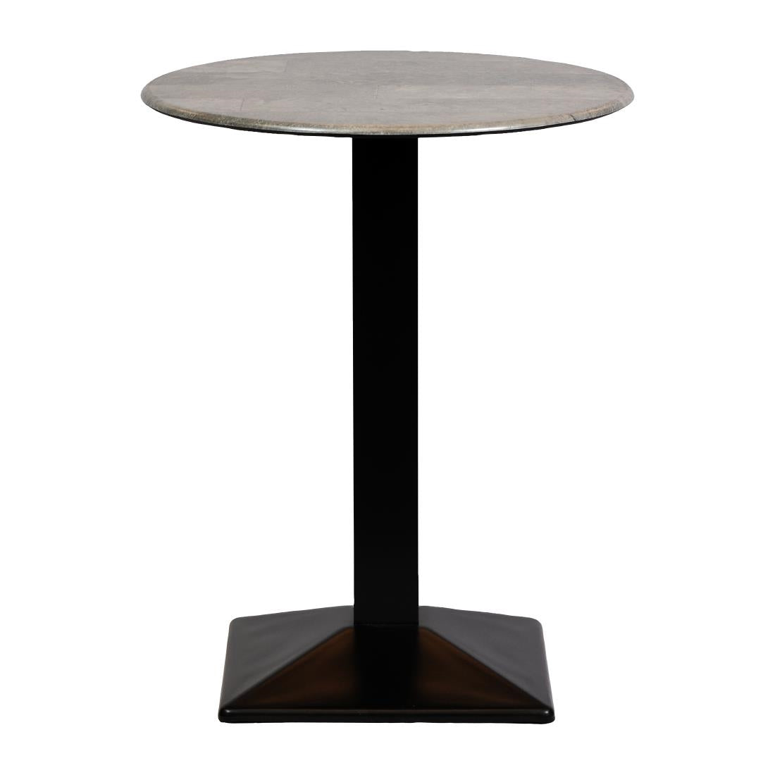 CZ835 Turin Metal Base Round Poseur Table with Laminate Top Concrete 600mm JD Catering Equipment Solutions Ltd