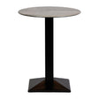 CZ835 Turin Metal Base Round Poseur Table with Laminate Top Concrete 600mm JD Catering Equipment Solutions Ltd