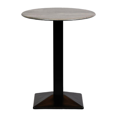 CZ835 Turin Metal Base Round Poseur Table with Laminate Top Concrete 600mm JD Catering Equipment Solutions Ltd