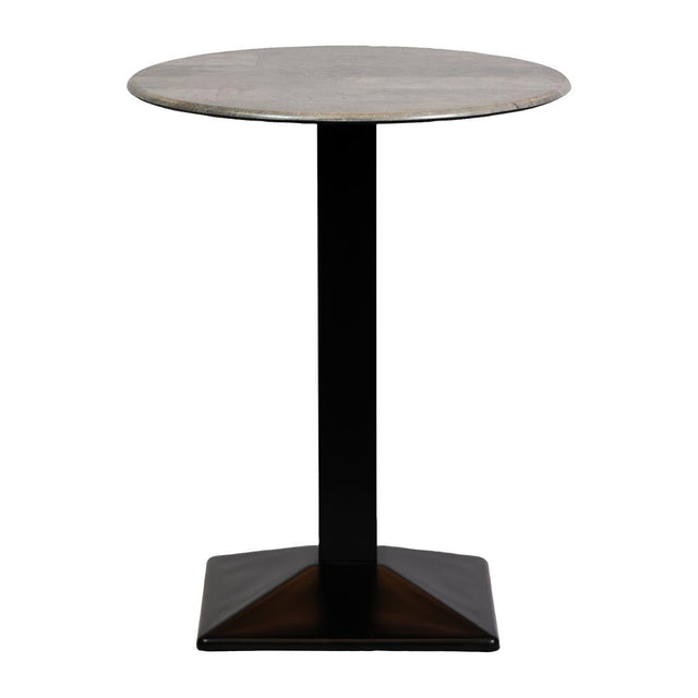 CZ835 Turin Metal Base Round Poseur Table with Laminate Top Concrete 600mm JD Catering Equipment Solutions Ltd