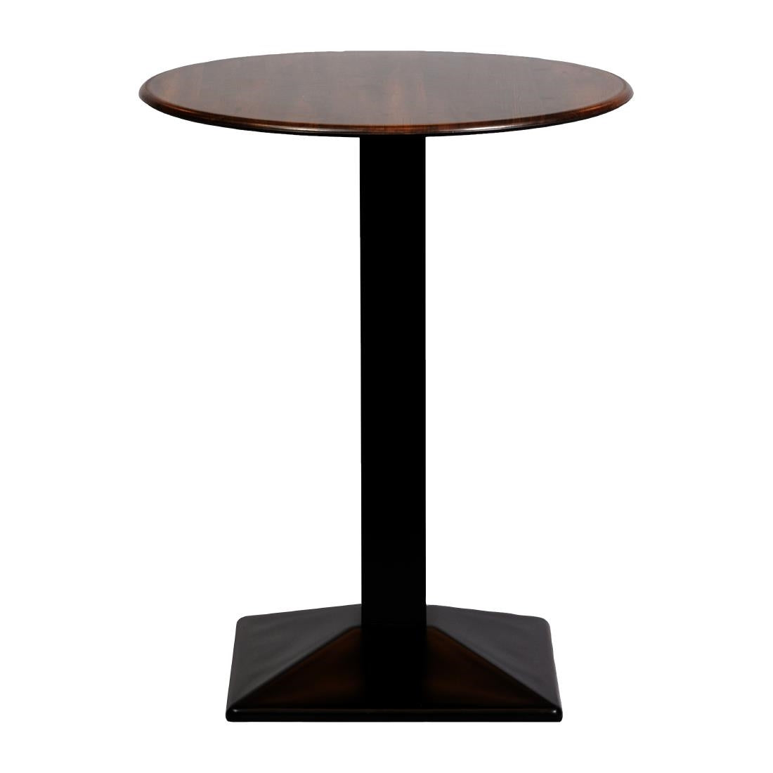 CZ837 Turin Metal Base Round Poseur Table with Laminate Top Walnut 600mm JD Catering Equipment Solutions Ltd